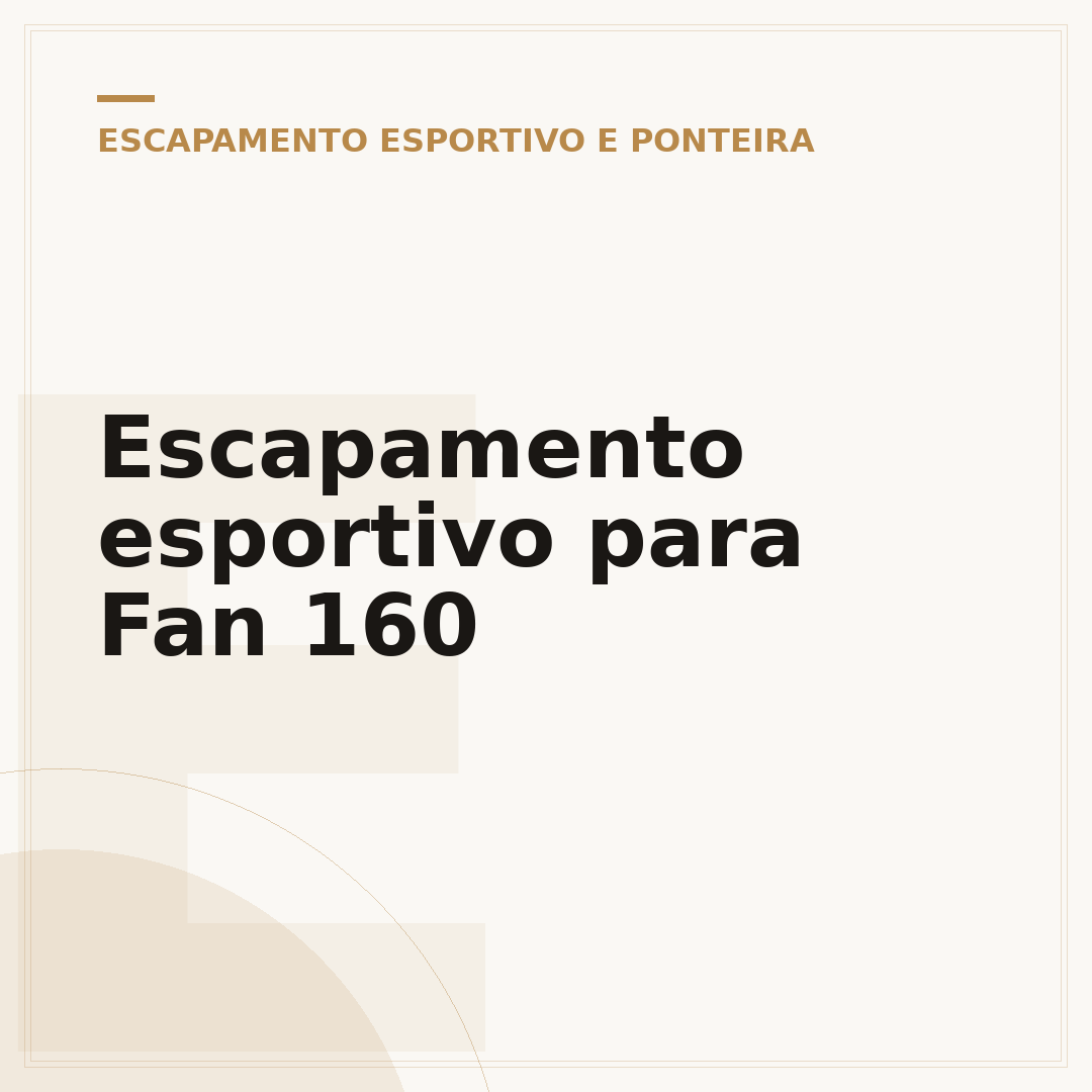 Escapamento esportivo para Fan 160