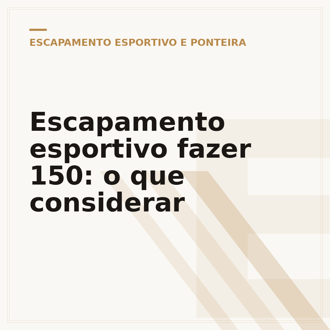 Escapamento esportivo fazer 150: o que considerar