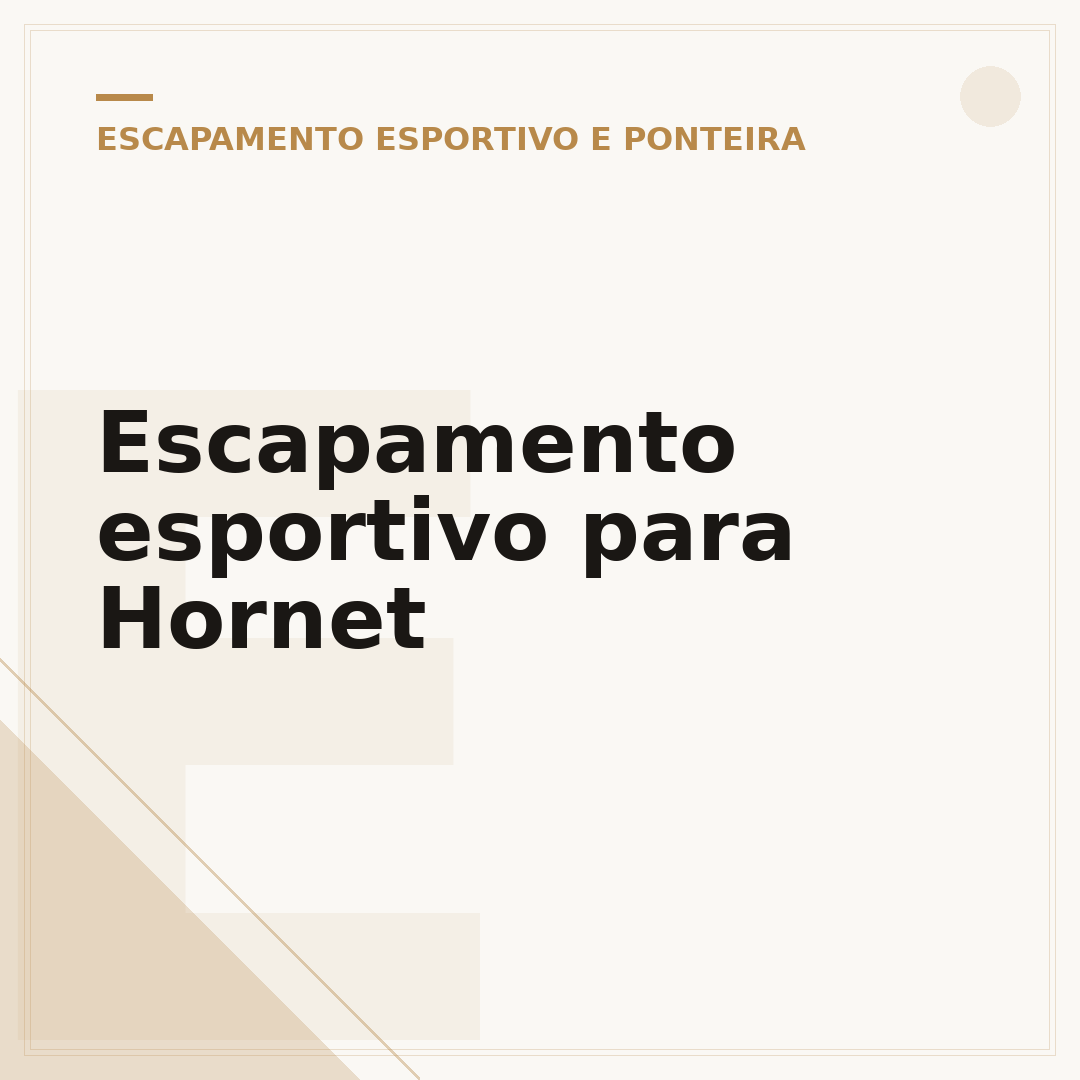 Escapamento esportivo para Hornet
