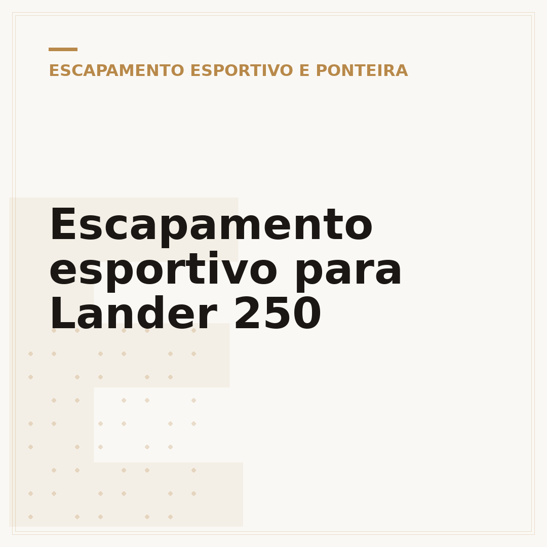 Escapamento esportivo para Lander 250