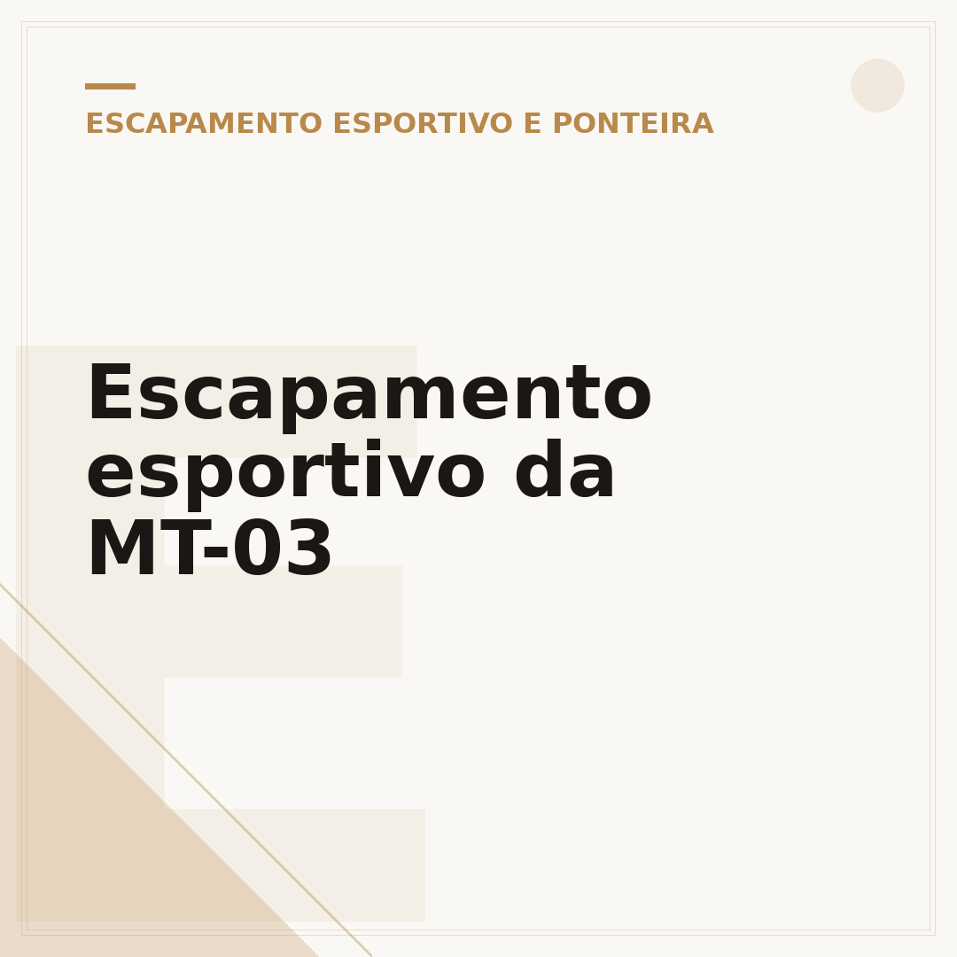 Escapamento esportivo da MT-03