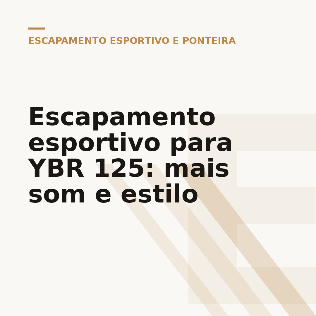Escapamento esportivo para YBR 125: mais som e estilo