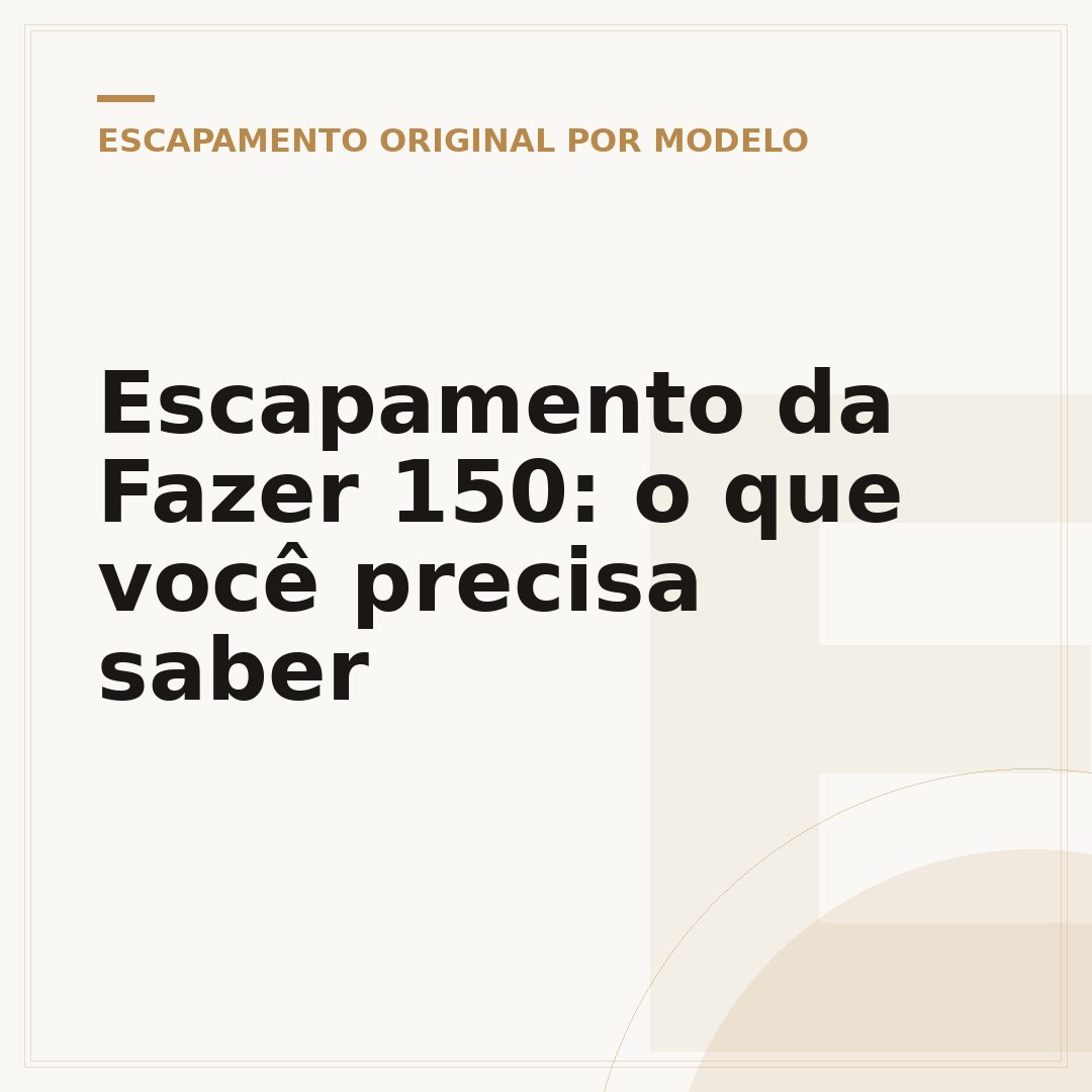 Escapamento da Fazer 150: o que você precisa saber