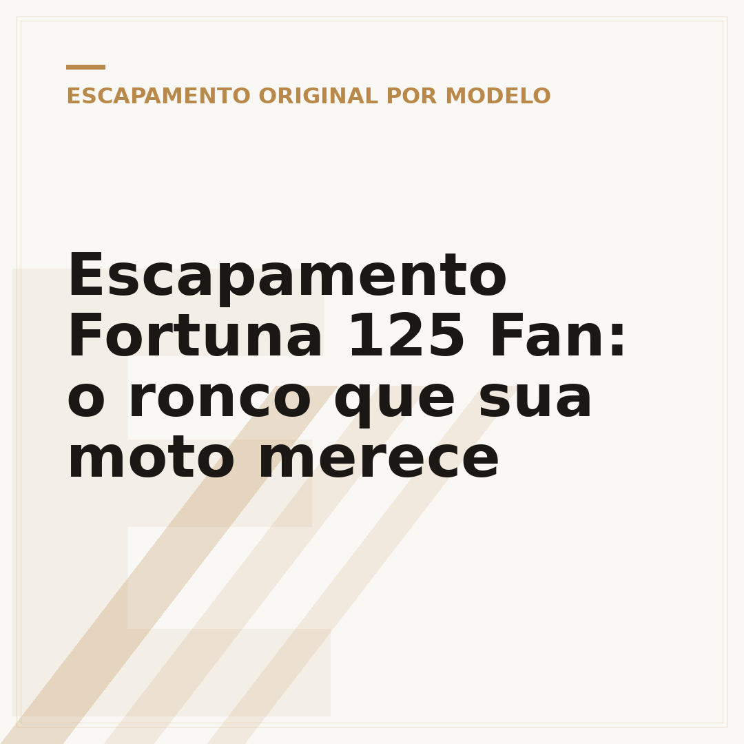 Escapamento Fortuna 125 Fan: o ronco que sua moto merece