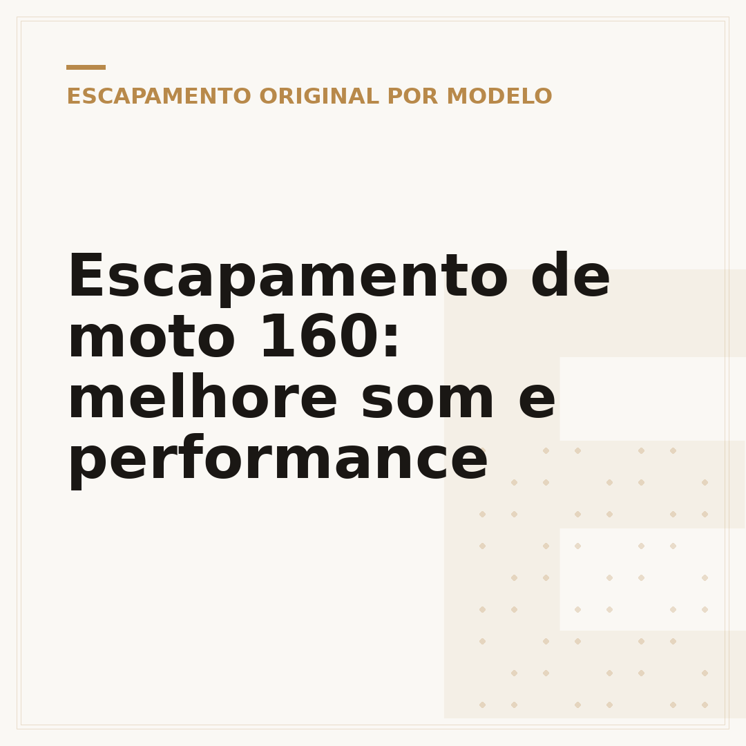 Escapamento de moto 160: melhore som e performance