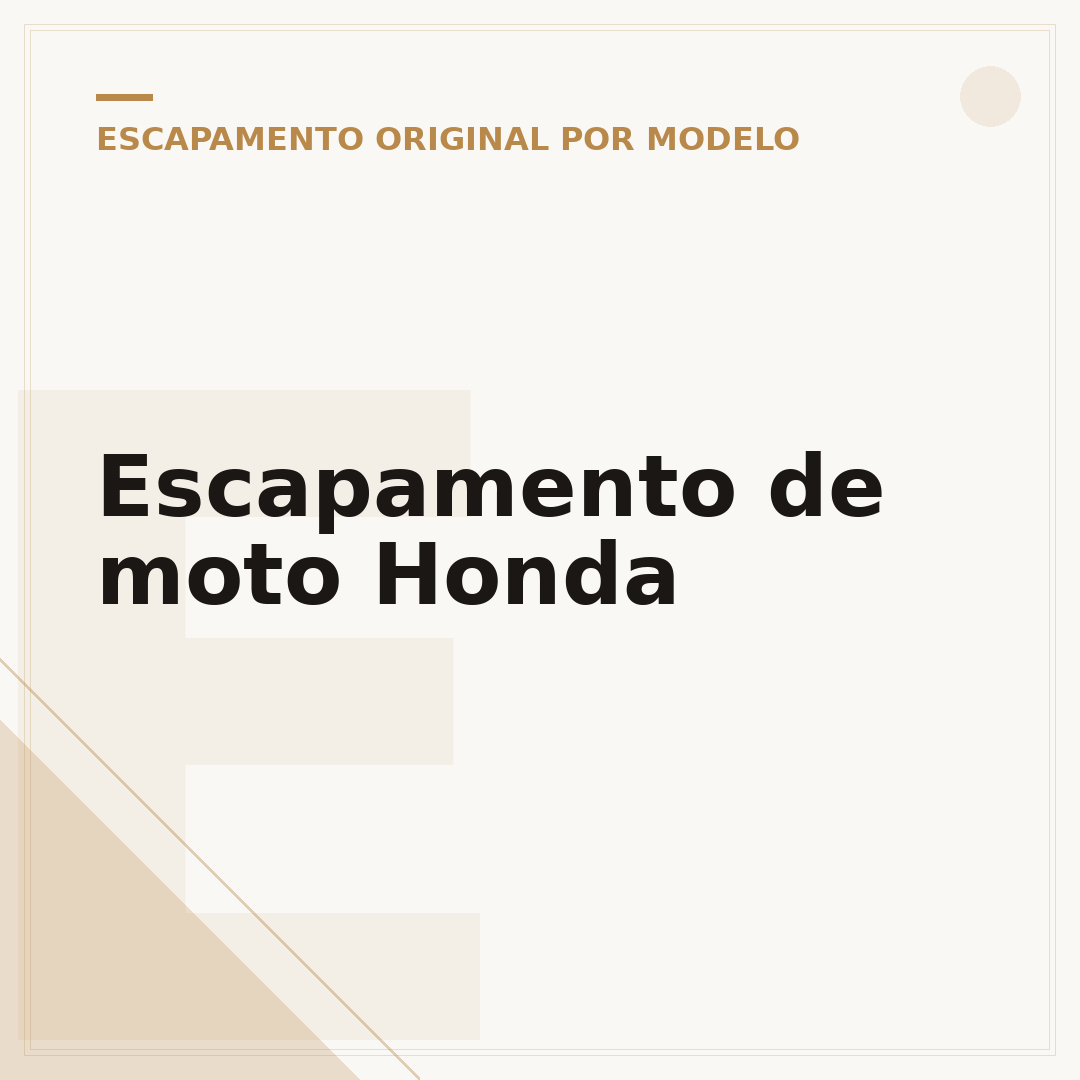 Escapamento de moto Honda