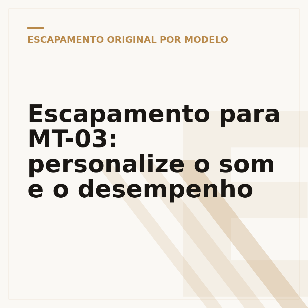 Escapamento para MT-03: personalize o som e o desempenho