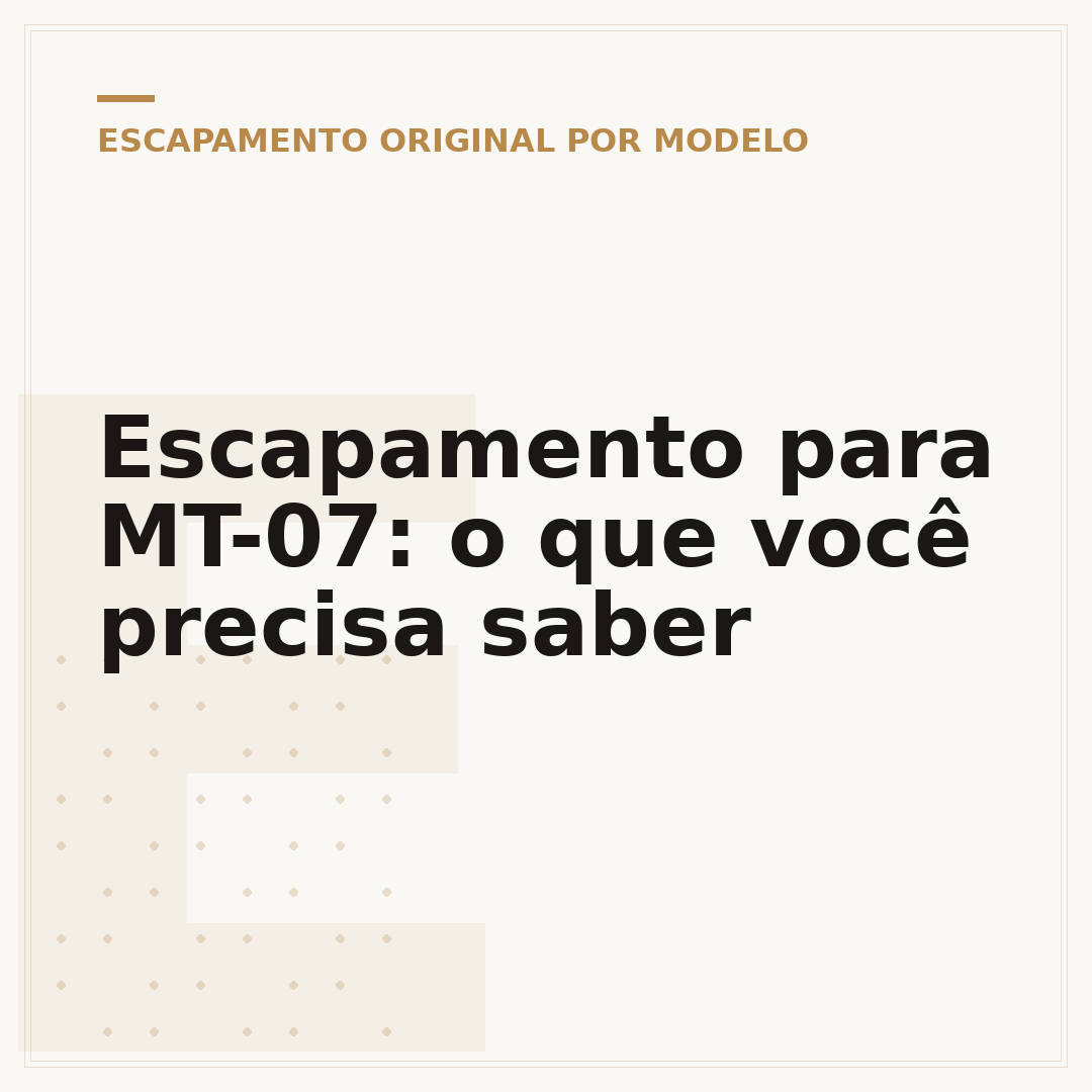 Escapamento para MT-07: o que você precisa saber
