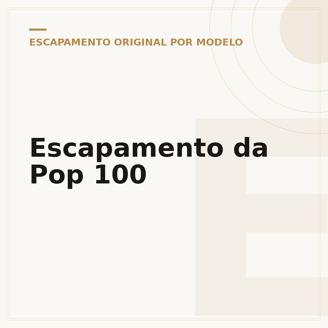 Escapamento da Pop 100