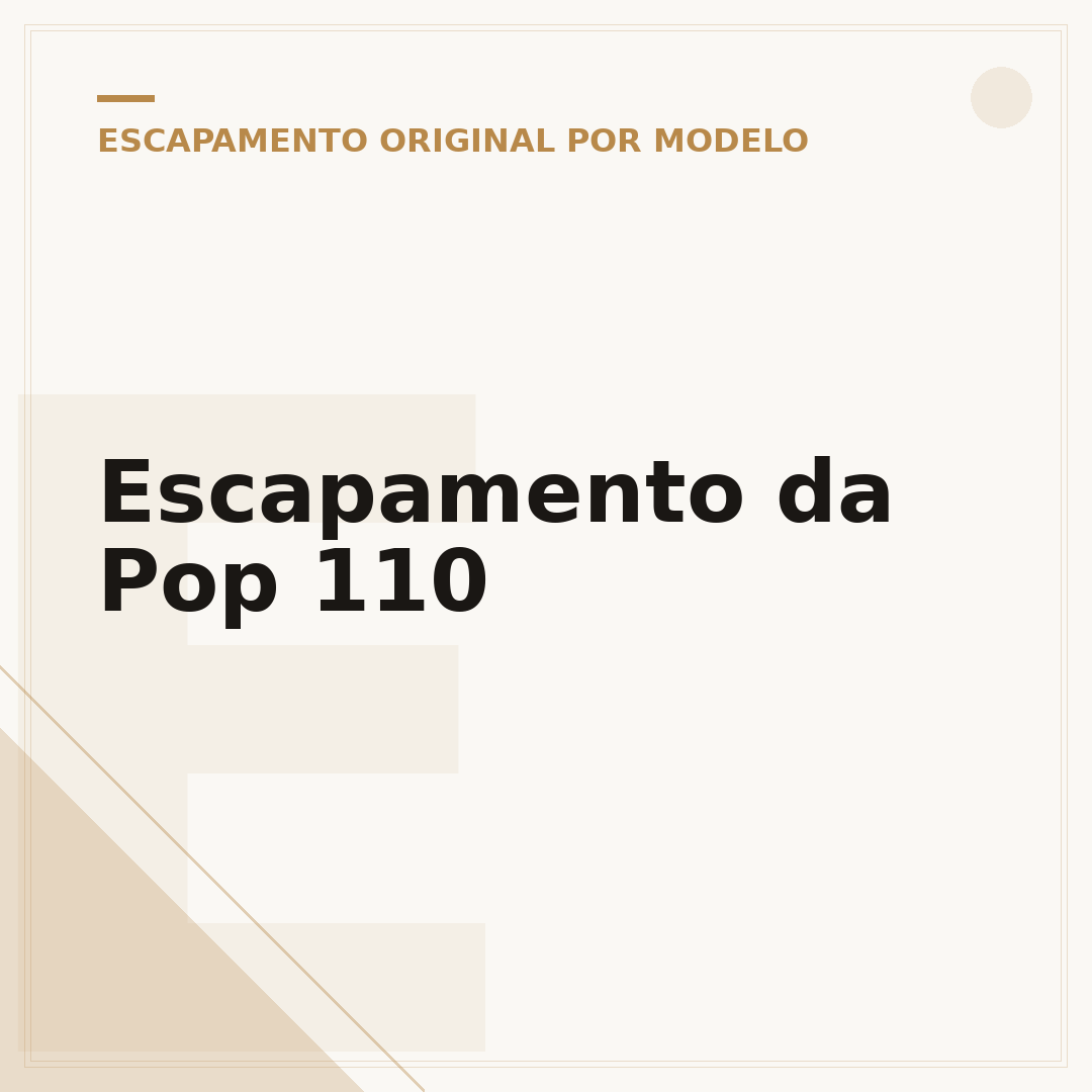 Escapamento da Pop 110