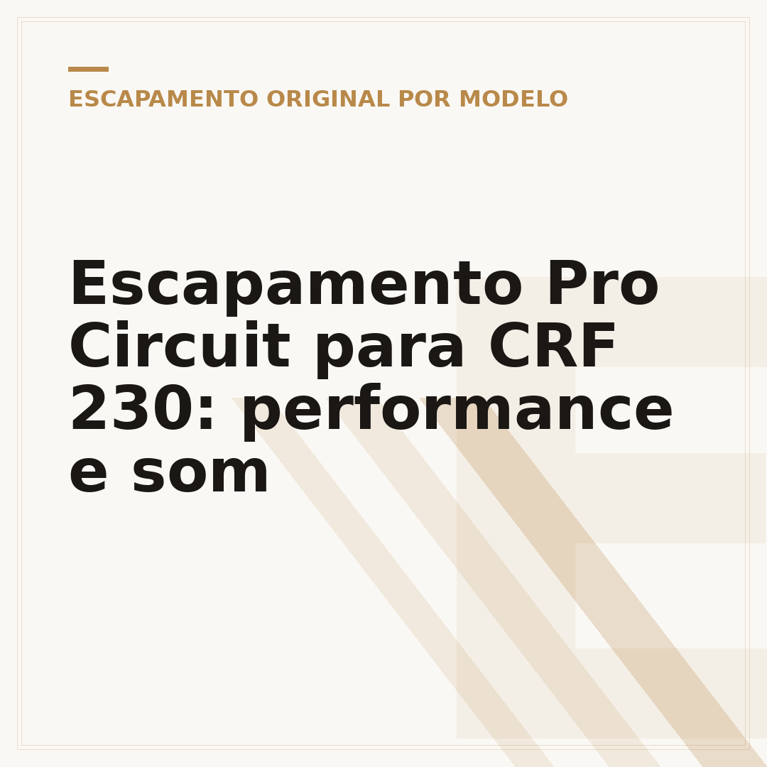Escapamento Pro Circuit para CRF 230: performance e som