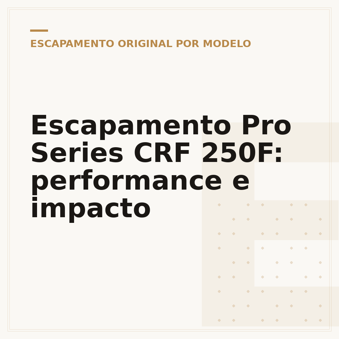 Escapamento Pro Series CRF 250F: performance e impacto