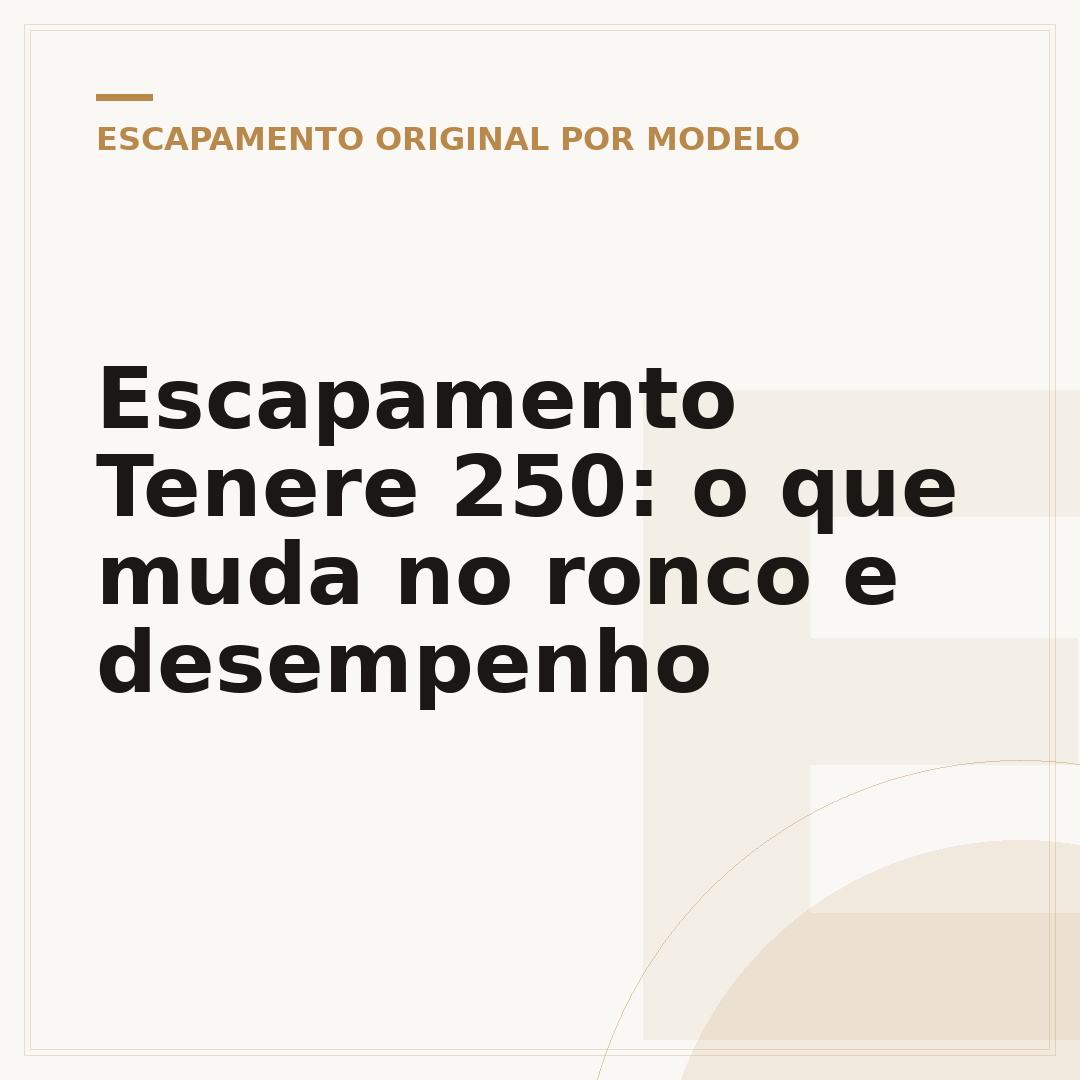 Escapamento Tenere 250: o que muda no ronco e desempenho