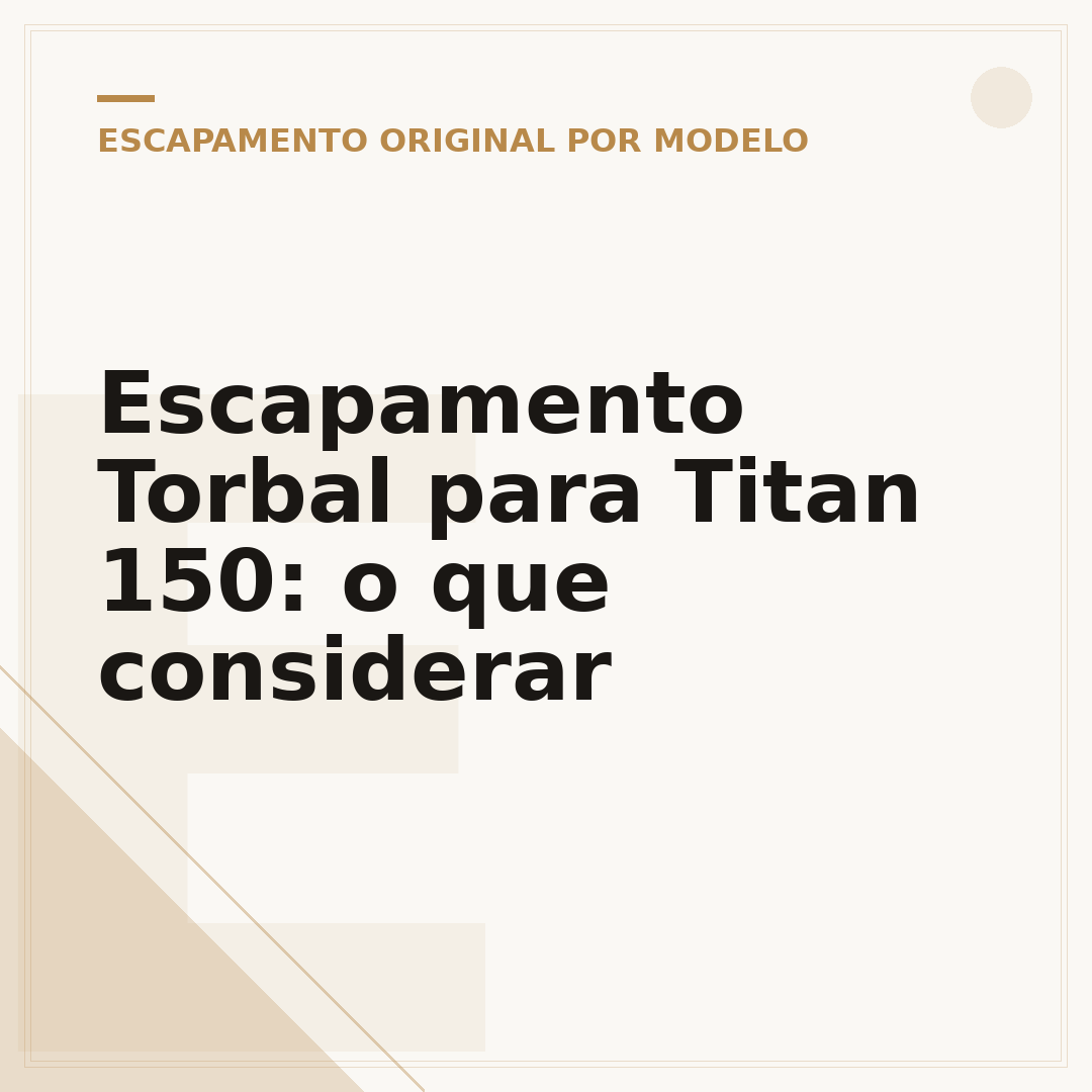 Escapamento Torbal para Titan 150: o que considerar