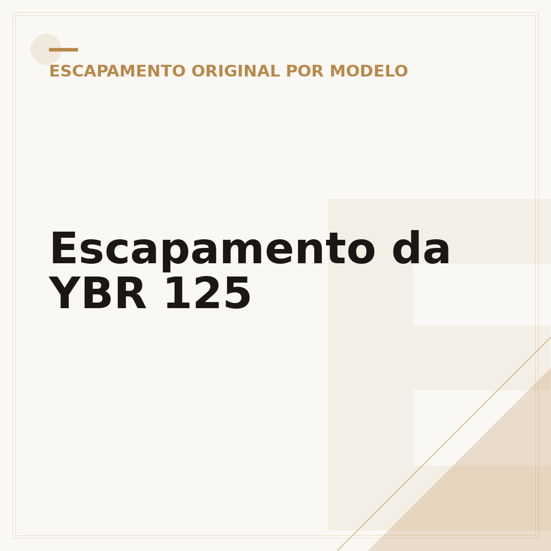 Escapamento da YBR 125