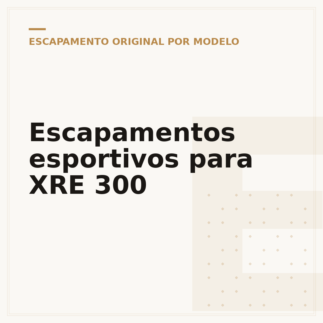Escapamentos esportivos para XRE 300