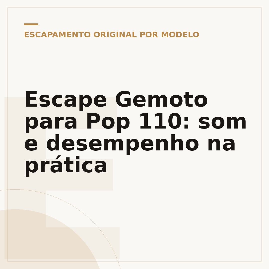Escape Gemoto para Pop 110: som e desempenho na prática