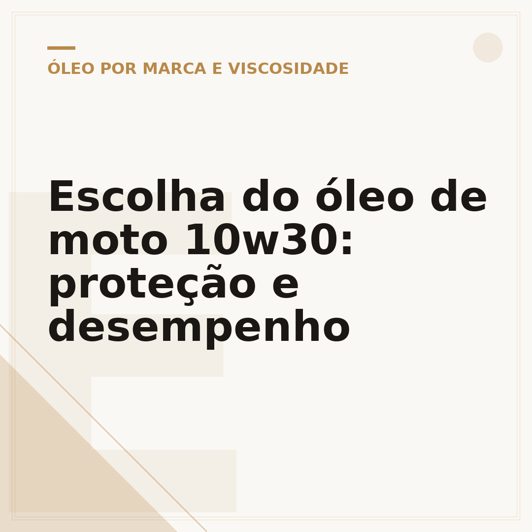 Escolha do óleo de moto 10w30: proteção e desempenho