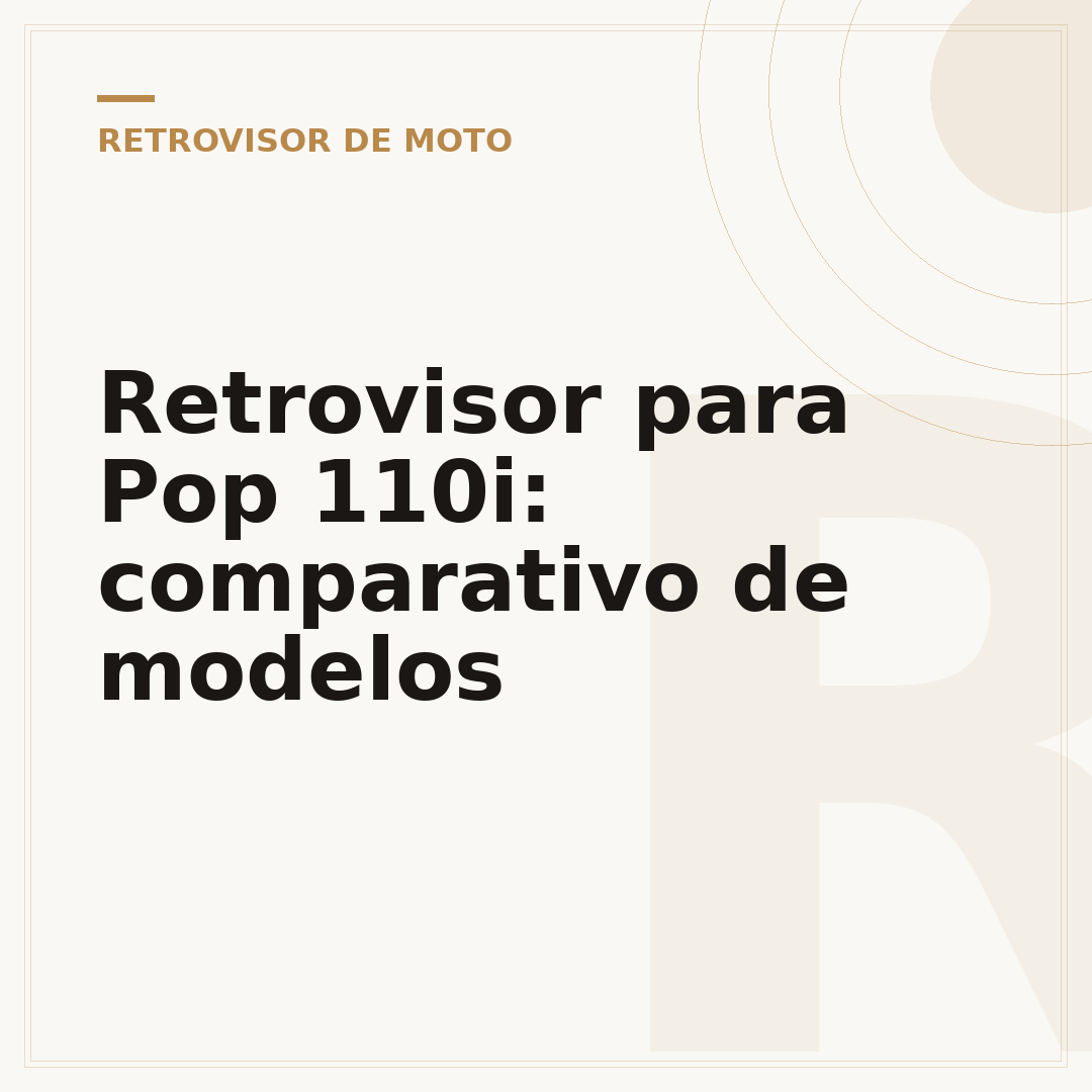 Retrovisor para Pop 110i: comparativo de modelos