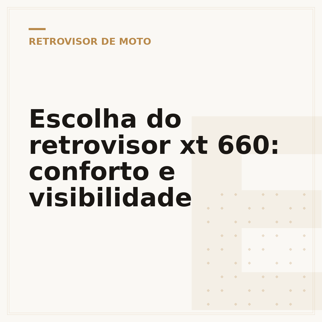 Escolha do retrovisor xt 660: conforto e visibilidade