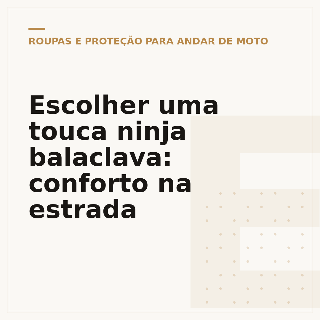 Escolher uma touca ninja balaclava: conforto na estrada
