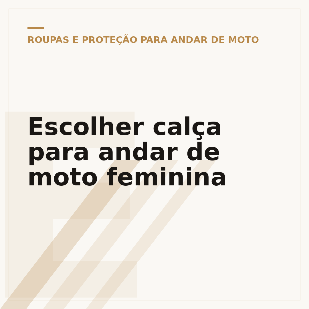 Escolher calça para andar de moto feminina