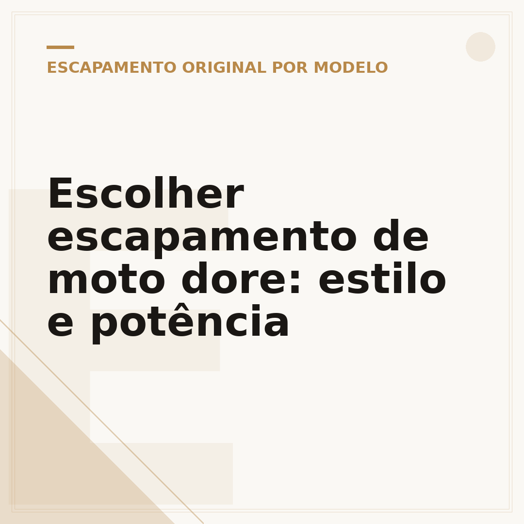 Escolher escapamento de moto dore: estilo e potência