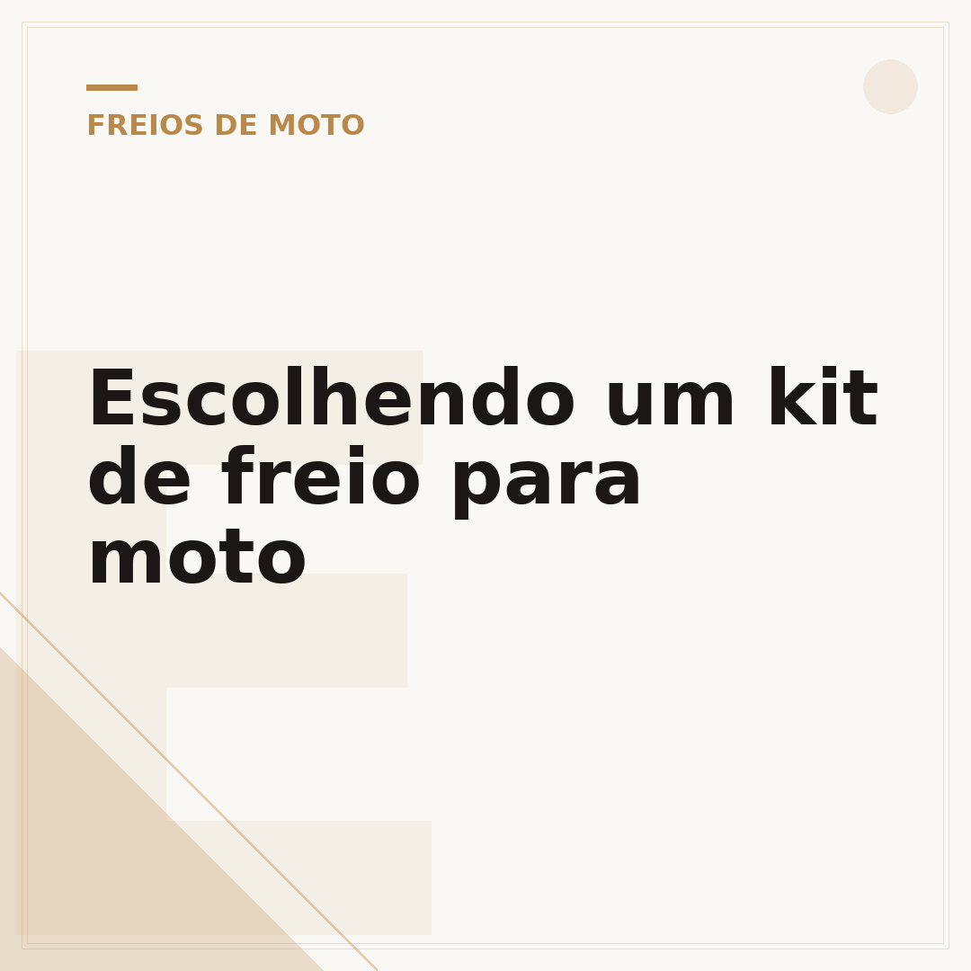 Escolhendo um kit de freio para moto