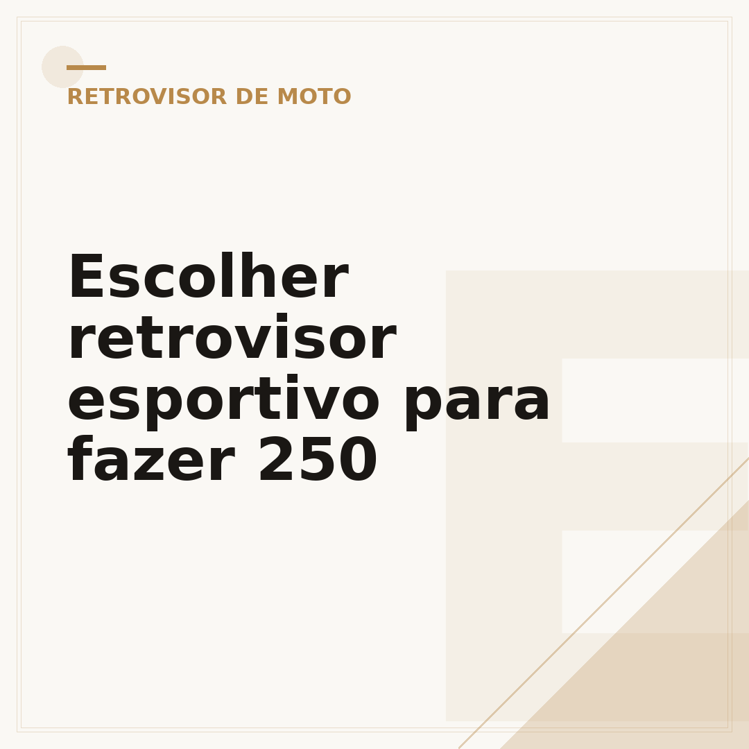 Escolher retrovisor esportivo para fazer 250