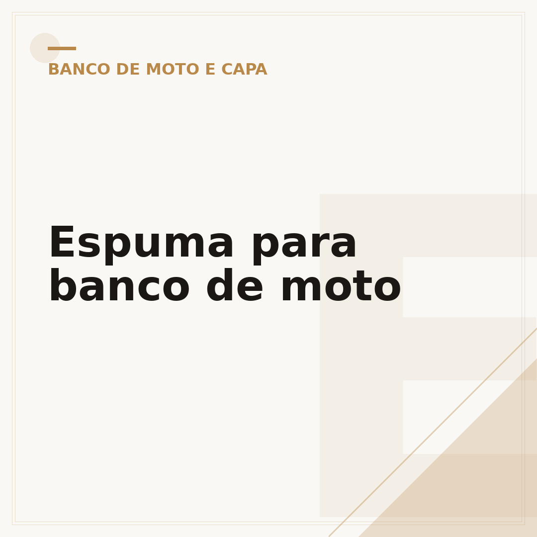Espuma para banco de moto