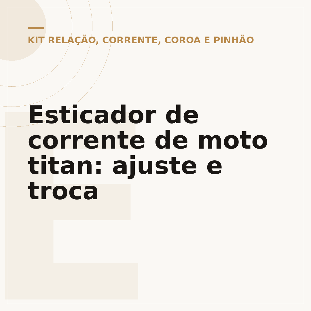 Esticador de corrente de moto titan: ajuste e troca