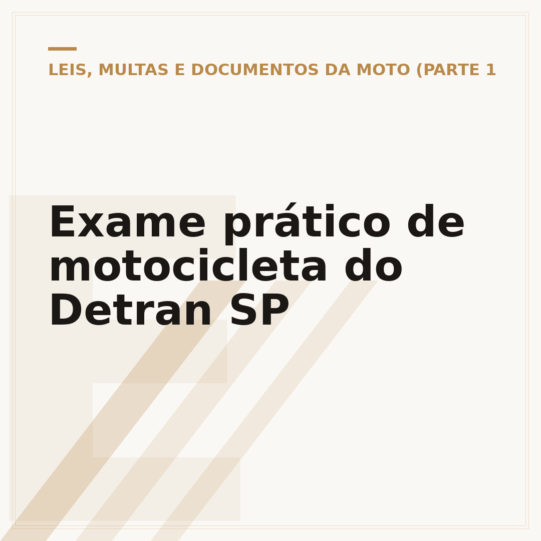 Exame prático de motocicleta do Detran SP