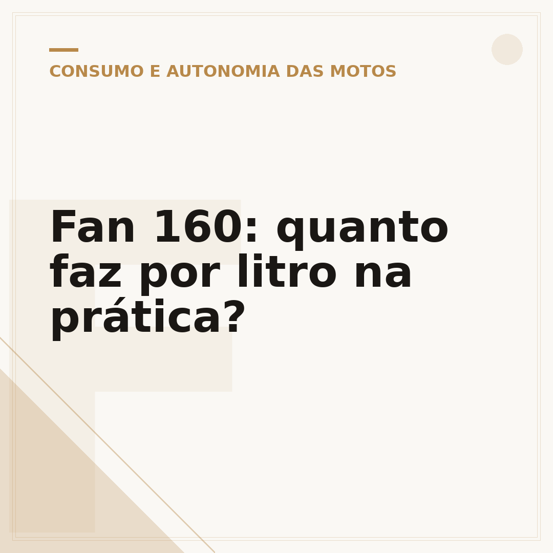 Fan 160: quanto faz por litro na prática?