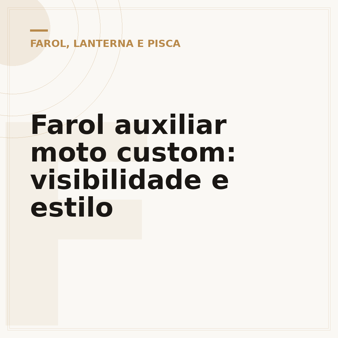Farol auxiliar moto custom: visibilidade e estilo
