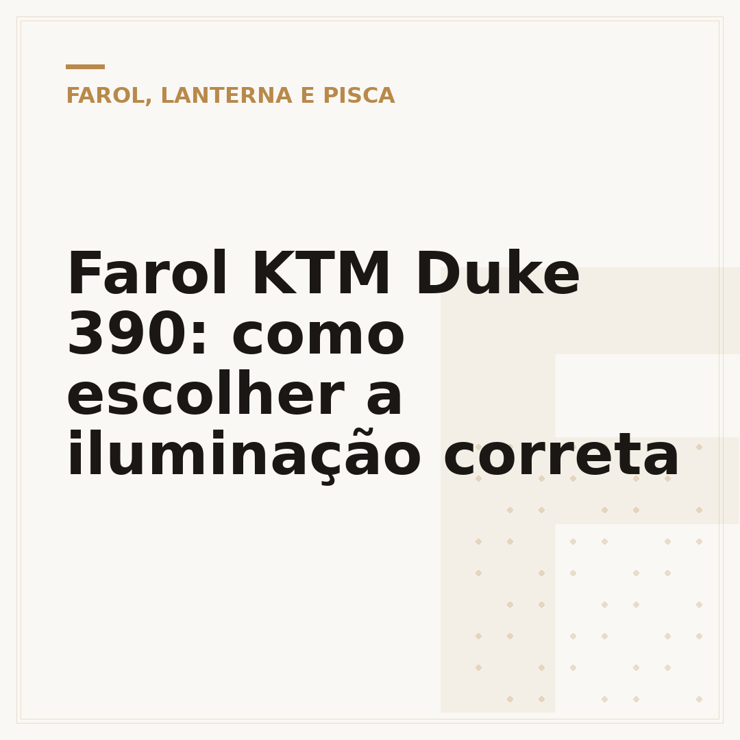 Farol KTM Duke 390: como escolher a iluminação correta
