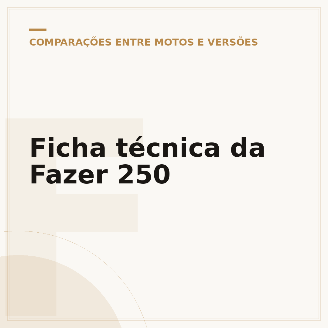 Ficha técnica da Fazer 250