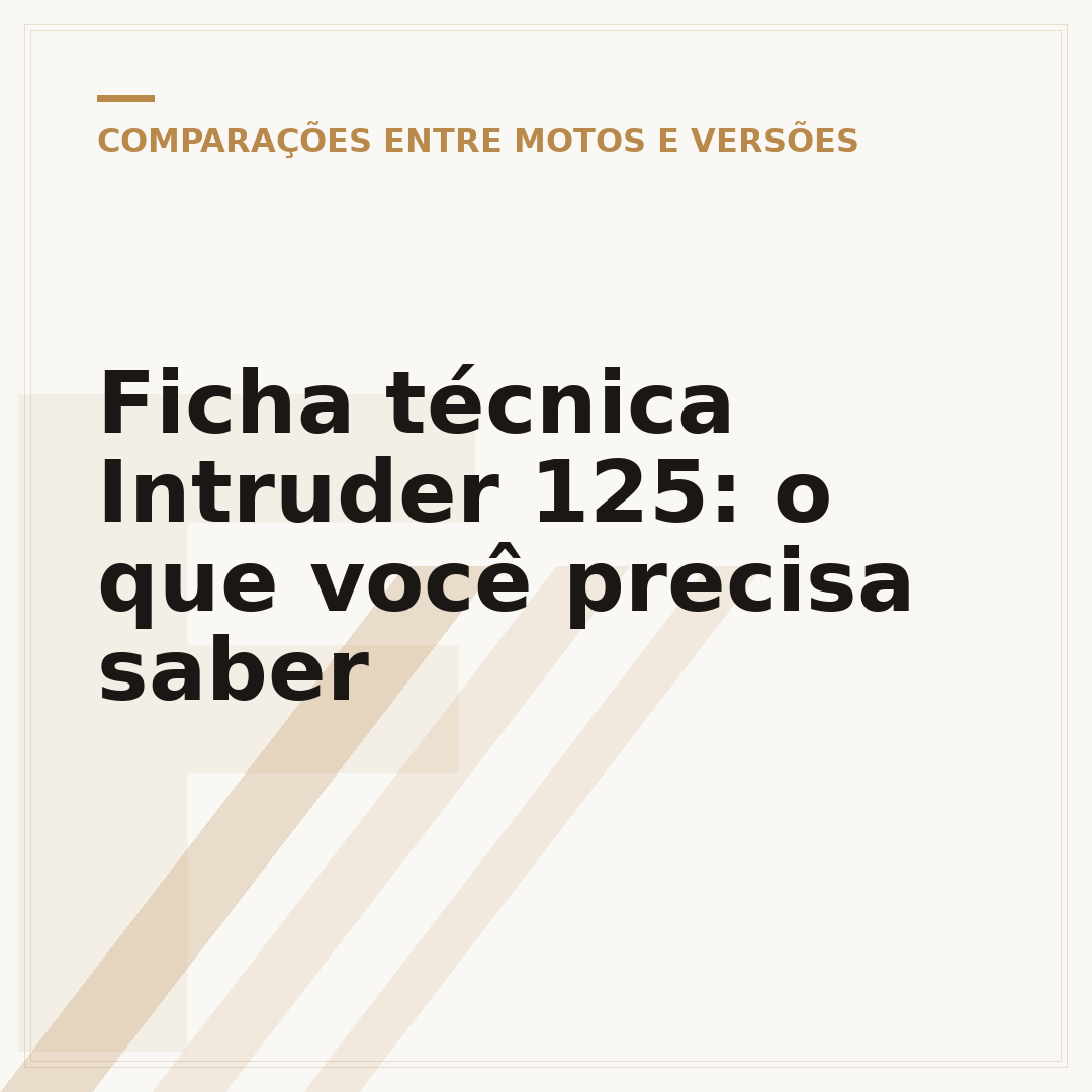 Ficha técnica Intruder 125: o que você precisa saber