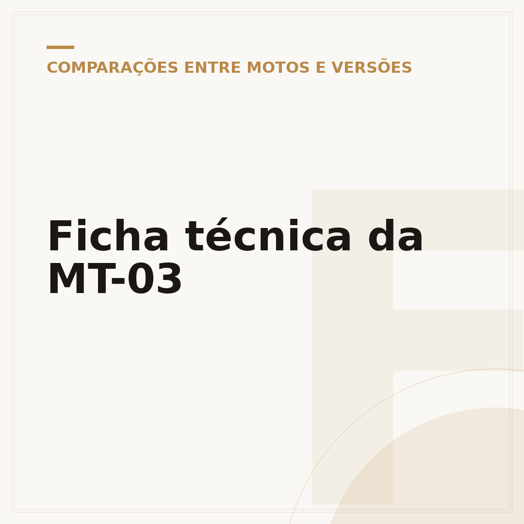 Ficha técnica da MT-03