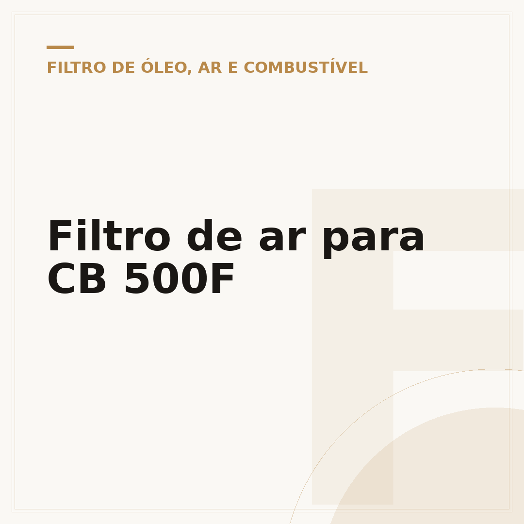 Filtro de ar para CB 500F