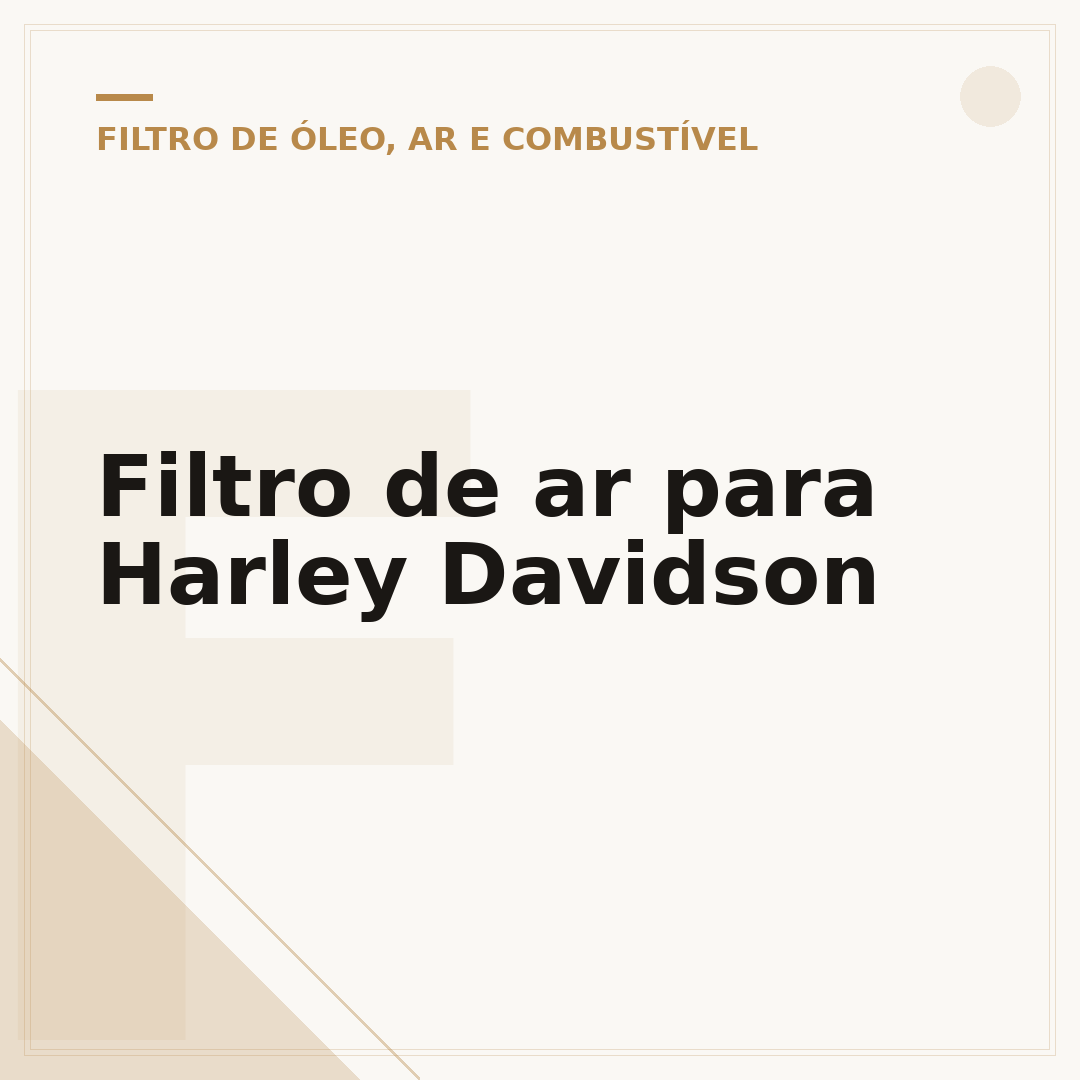 Filtro de ar para Harley Davidson