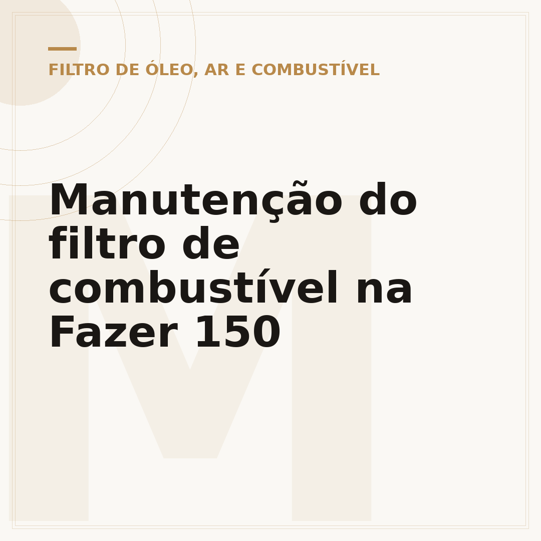 Manutenção do filtro de combustível na Fazer 150