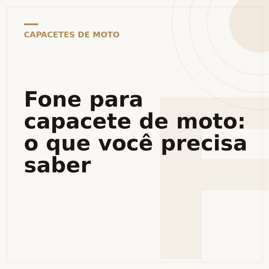 Fone para capacete de moto: o que você precisa saber
