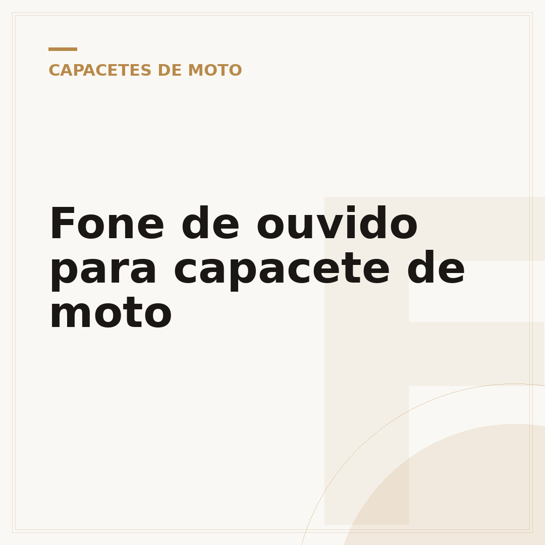 Fone de ouvido para capacete de moto