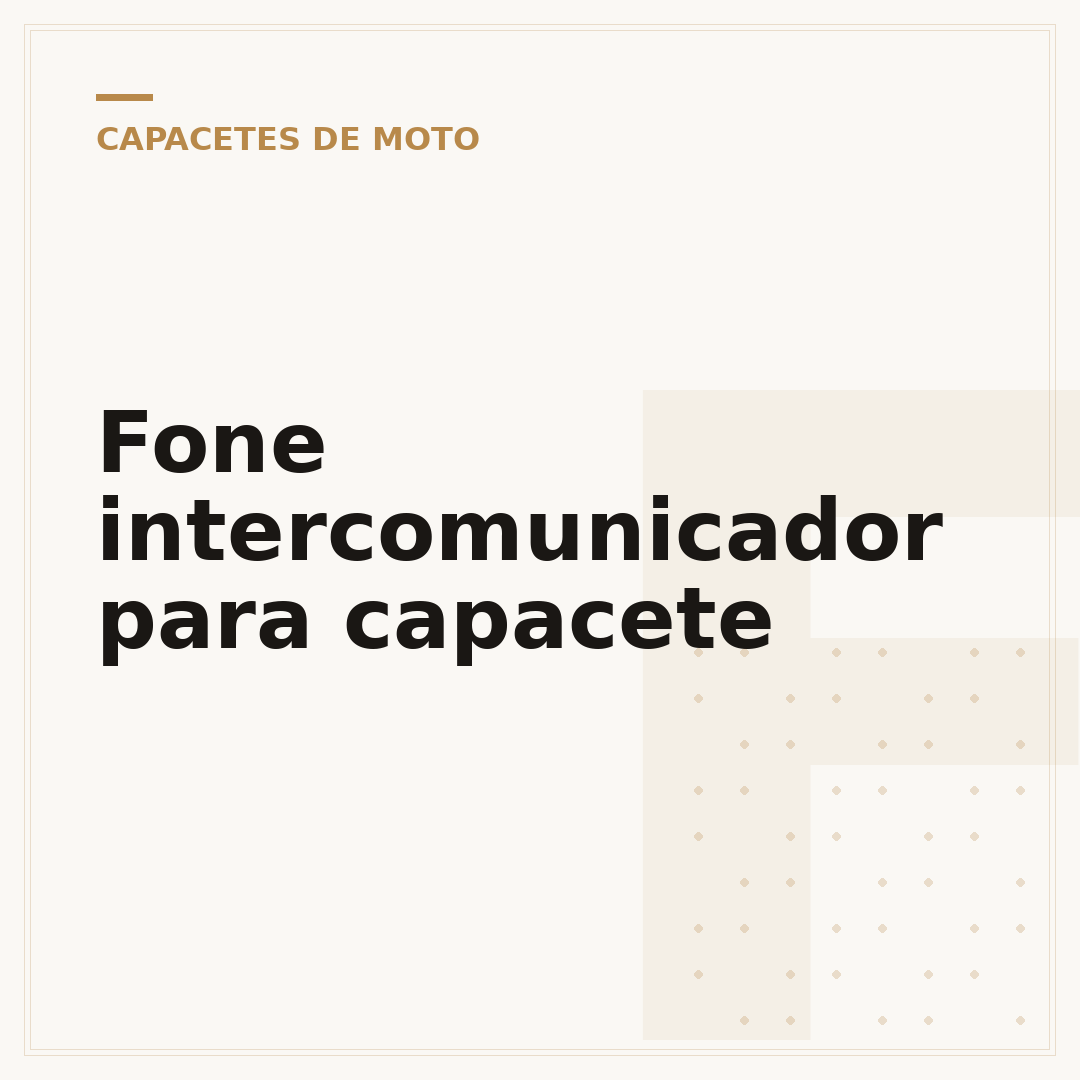Fone intercomunicador para capacete