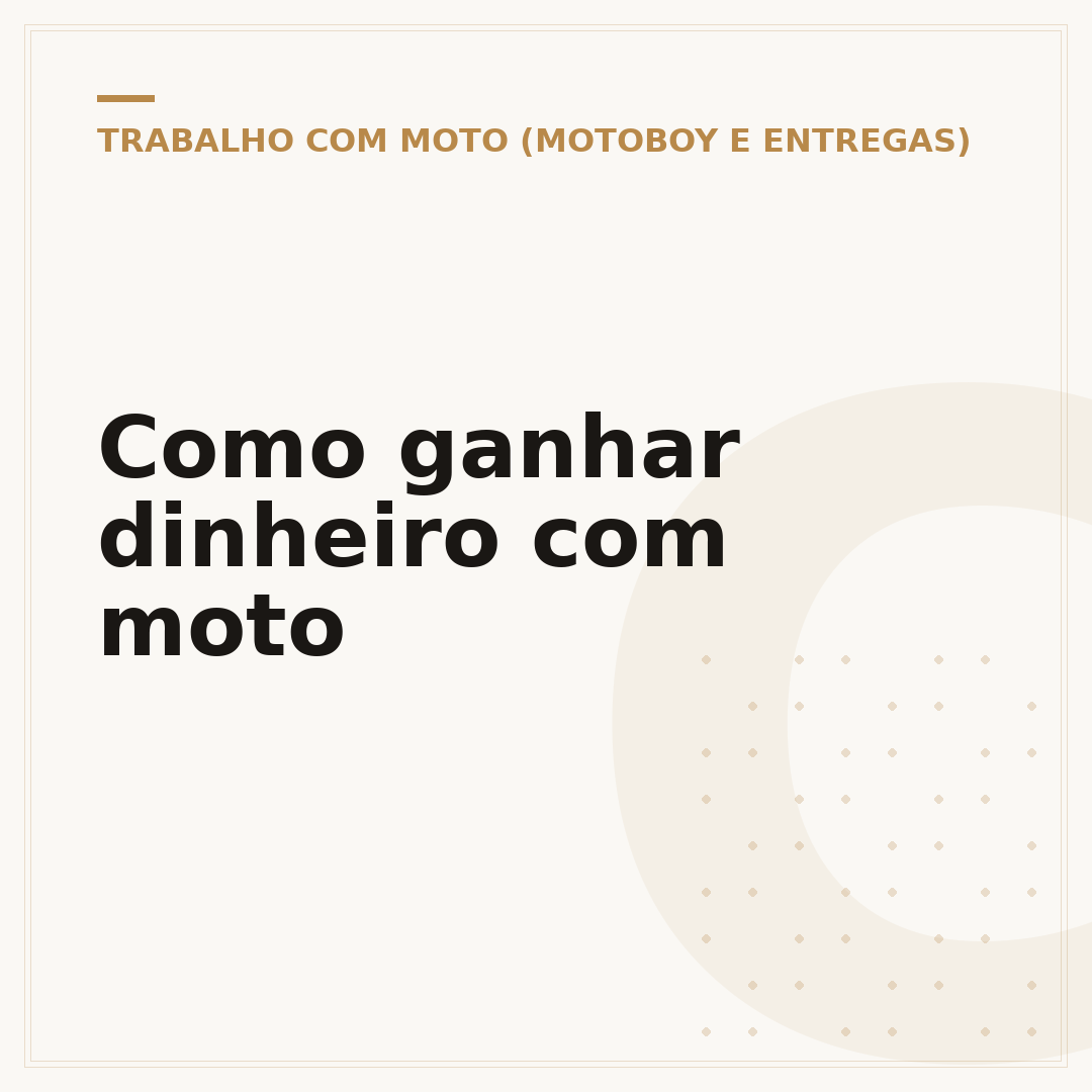 Como ganhar dinheiro com moto