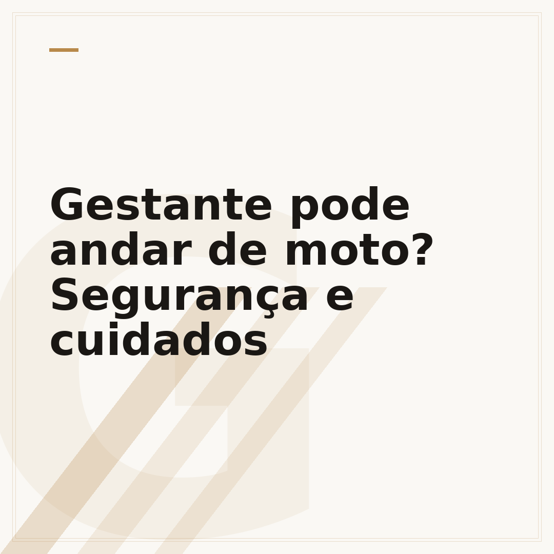 Gestante pode andar de moto? Segurança e cuidados
