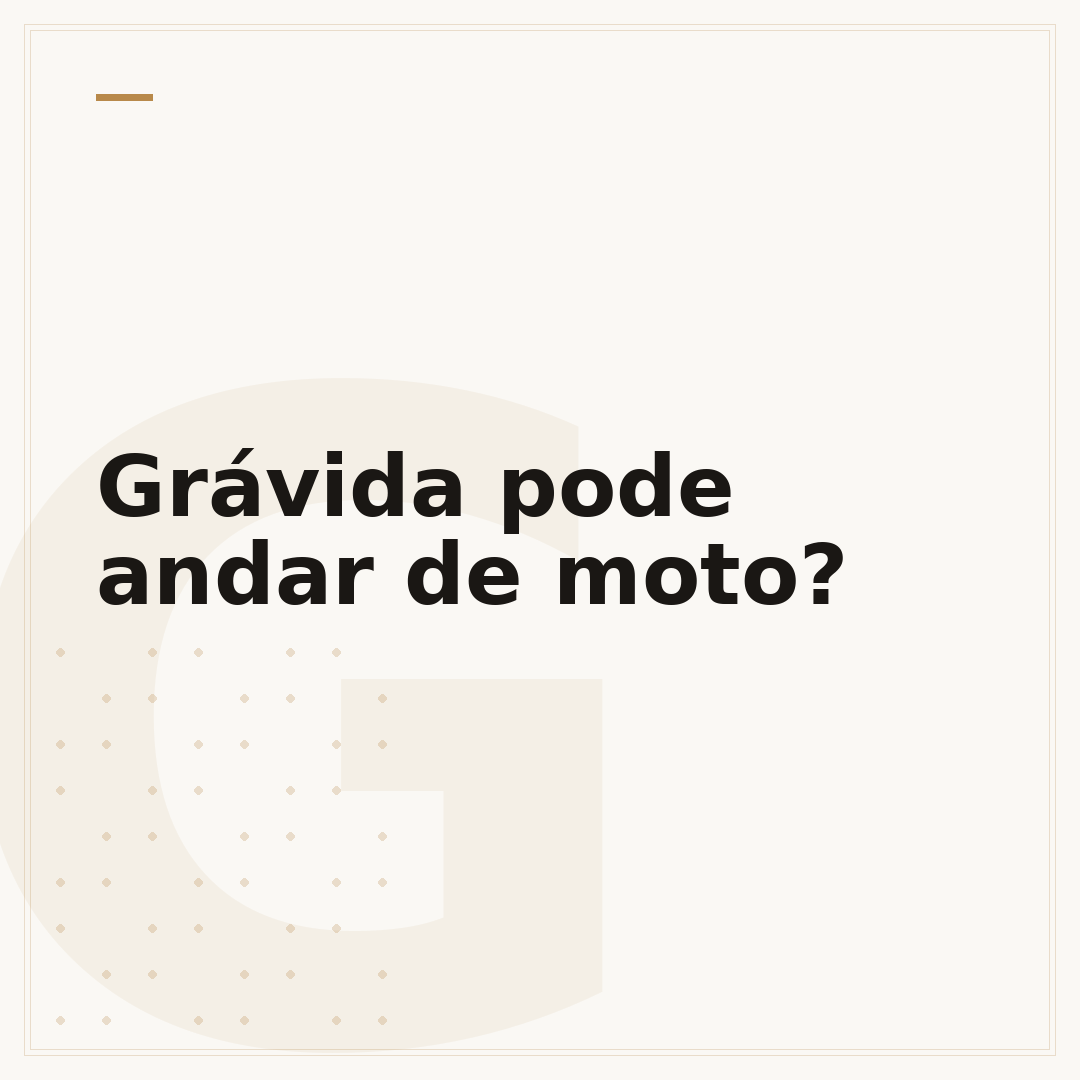 Grávida pode andar de moto?