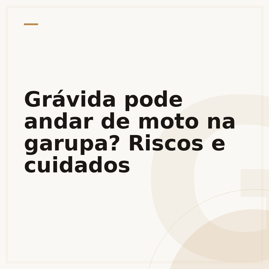 Grávida pode andar de moto na garupa? Riscos e cuidados