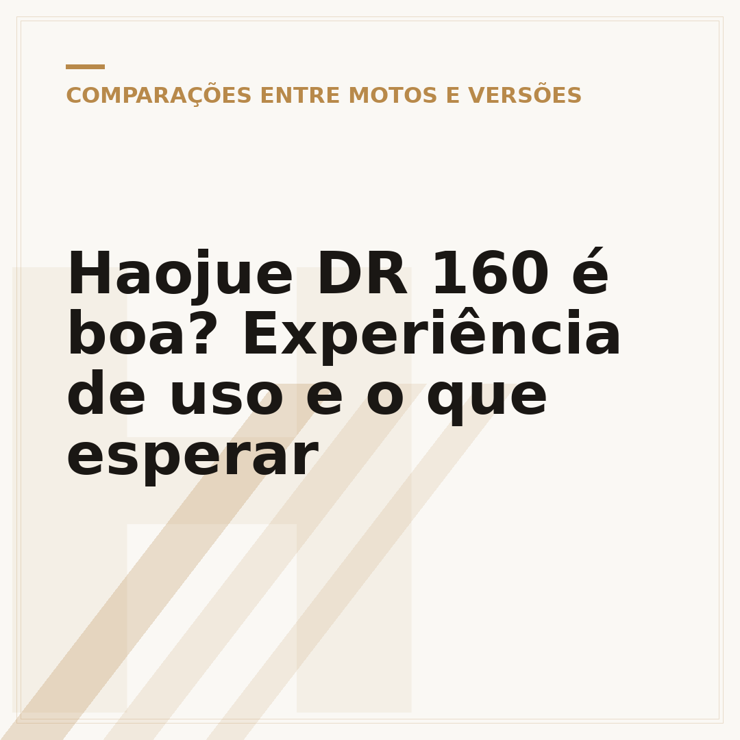Haojue DR 160 é boa? Experiência de uso e o que esperar