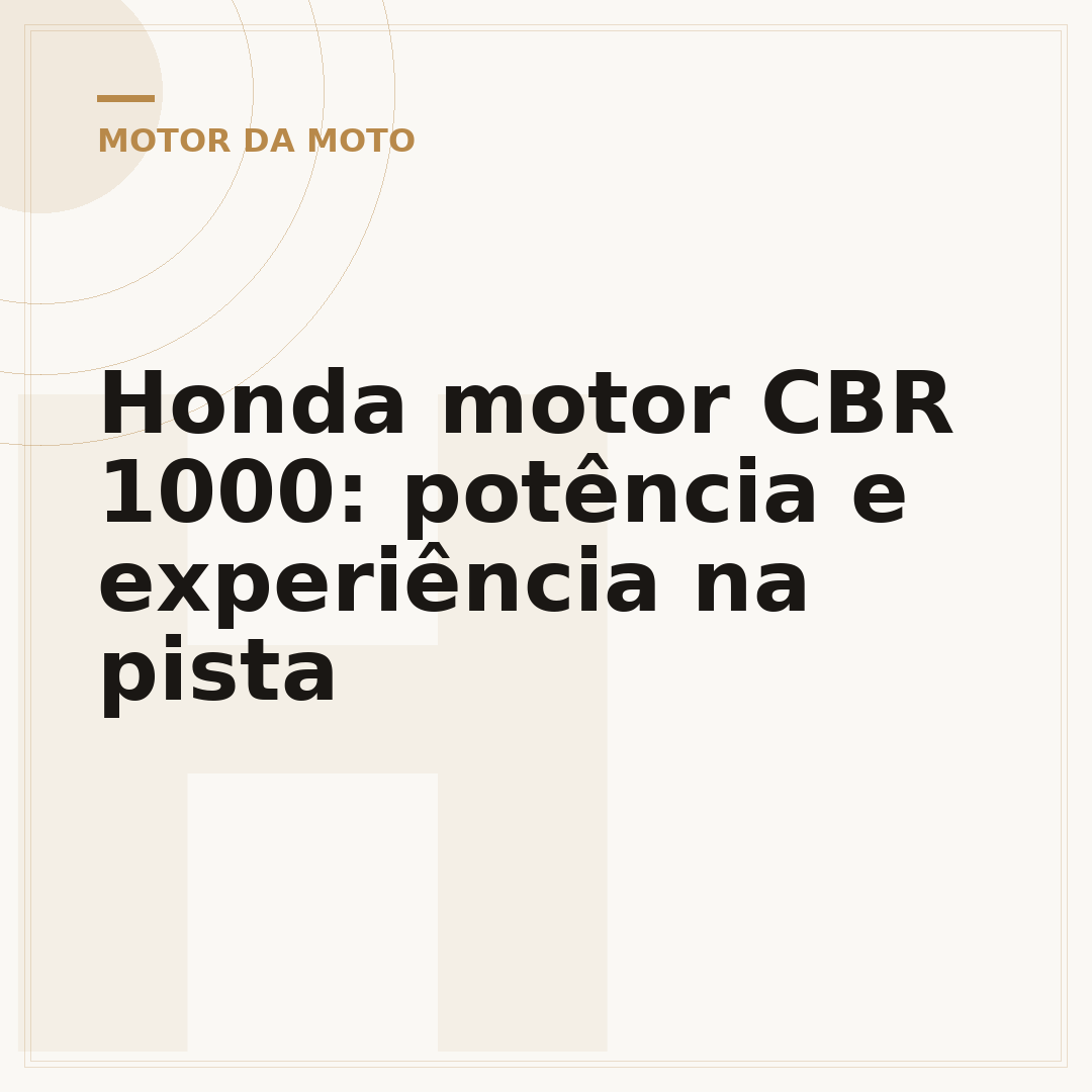 Honda motor CBR 1000: potência e experiência na pista